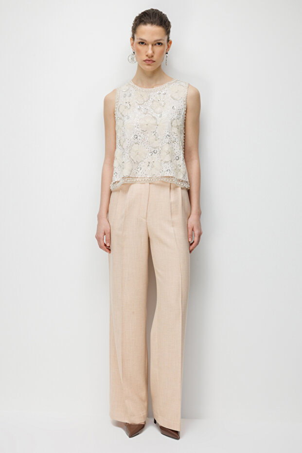 Pullu Taş İşlemeli Bluz - 4