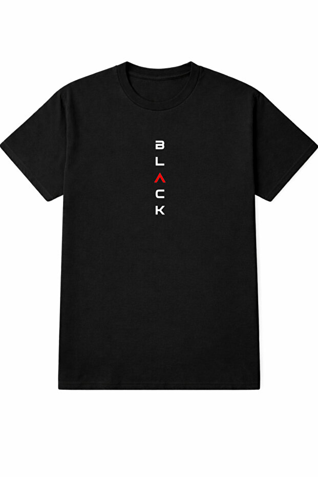 Black Oversized Printed Men's T-Shirt 100% Cotton Unisex Street Style Summer T-Shirt