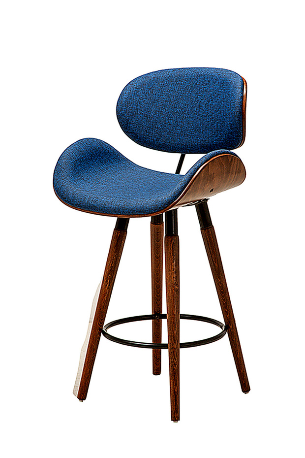 BAR TABURESİ 975 MODEL MAVİ KUMAŞ