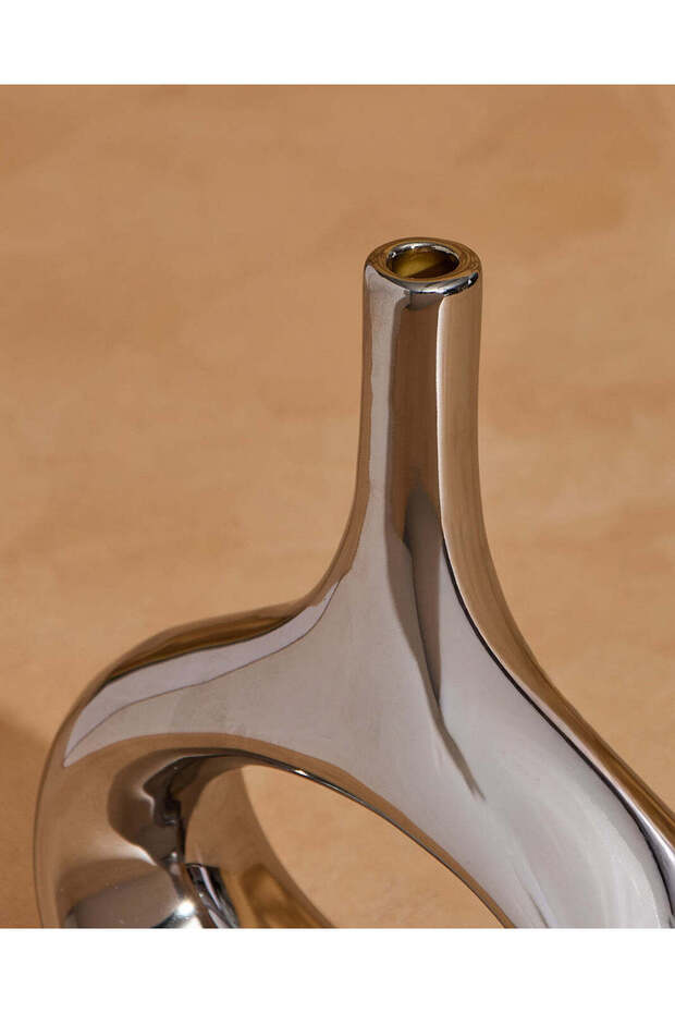 مزهرية فضية مزخرفة (متوسطة الحجم) - 3