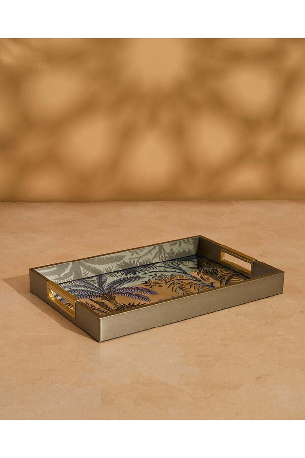 صينية مستطيلة مطبوعة بألوان متعددة (متوسطة) - 1