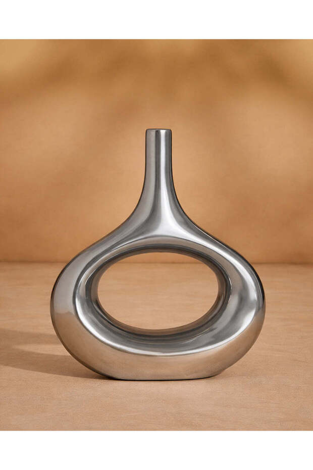 مزهرية فضية مزخرفة (متوسطة الحجم) - 2