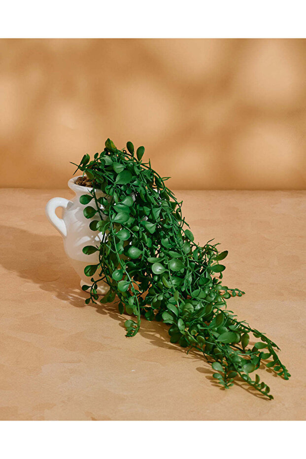 Green Artificial Pothos with Planter