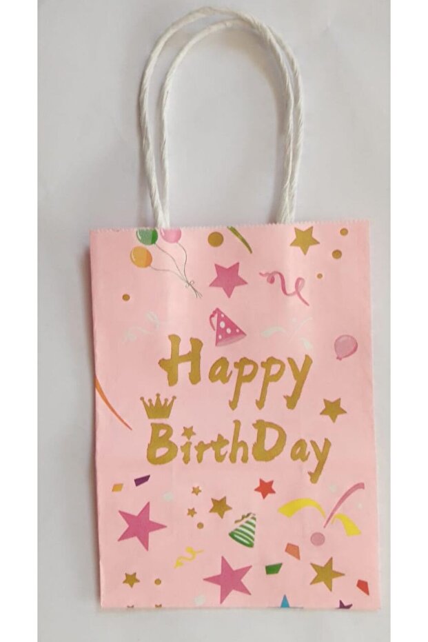 Gift Bags - Small - Paper Happy Birthday - 15 cm x 11 cm x 6 cm (Pack of 12)