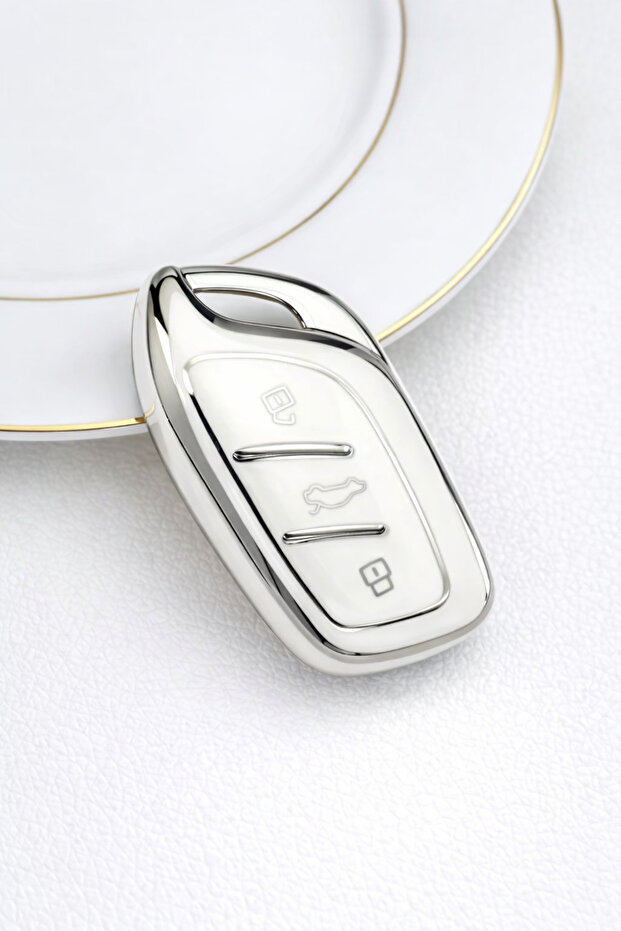 Mg Ehs White Silver Key Case Accessory - 1