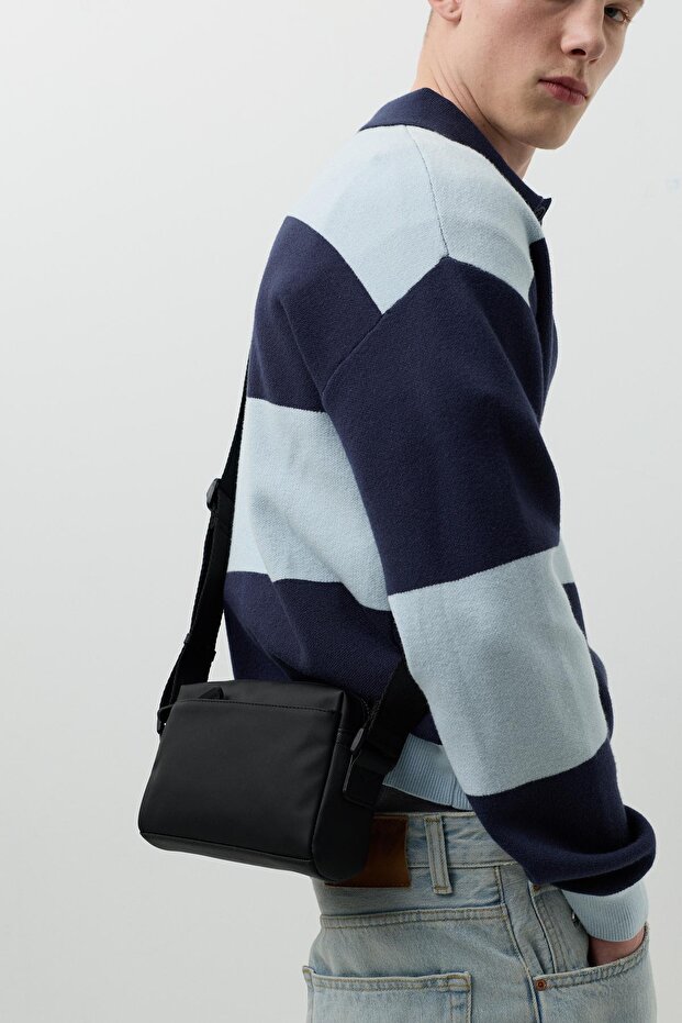 Lastik kaplamalı çapraz askılı çanta - 6