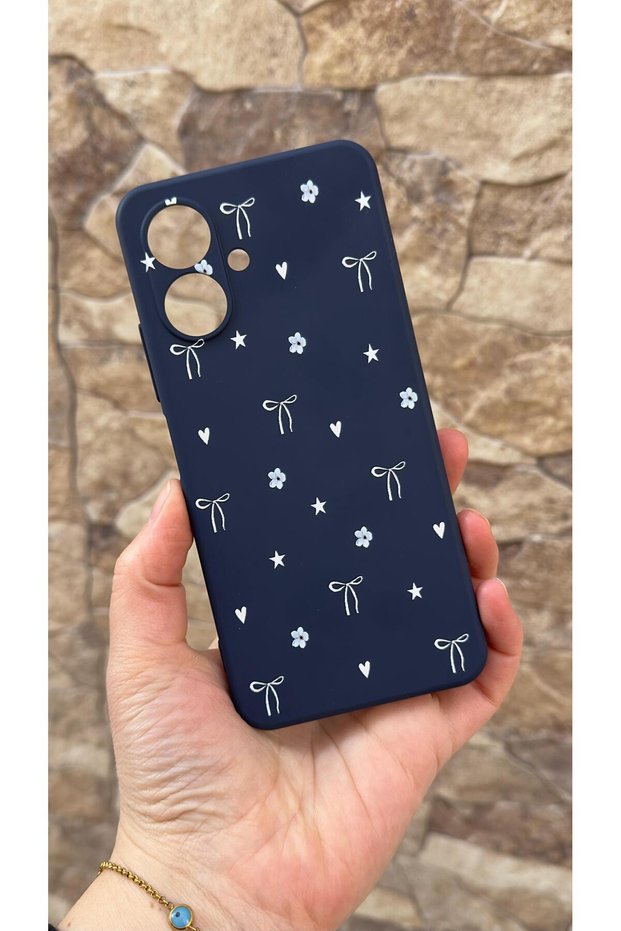 Tecno Spark Go2 Compatible Mini Bow Patterned Silicone Shock-Absorbing Classic Protected Rubber Case