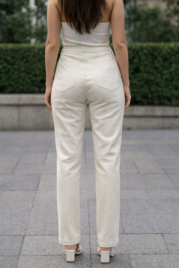 Beş Cep İspanyol Paça Pantolon - 6