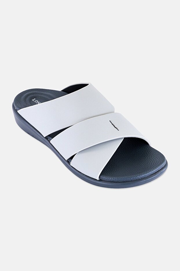 Men Slip On Arabic Sandals, Grey