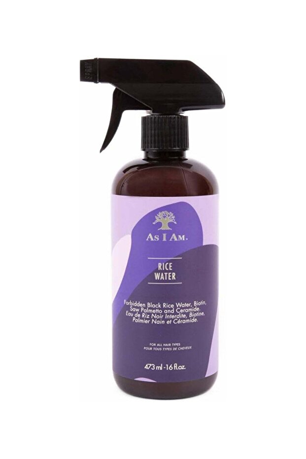 Rice Water 16oz - with Forbidden Black Rice, Saw Palmetto, Biotin - Clean, Protein-Free Form