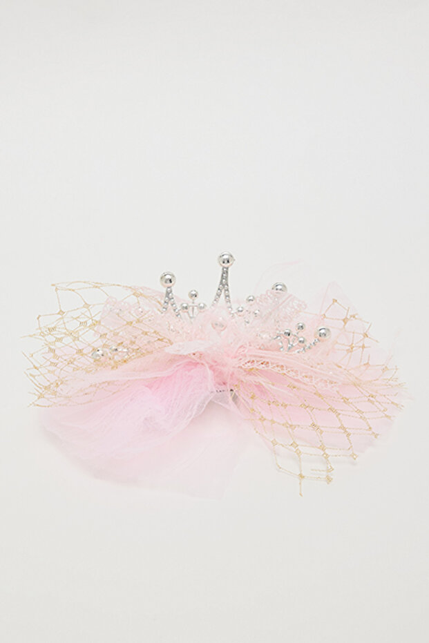 Girl's Pink Crown Detail Slide Clip