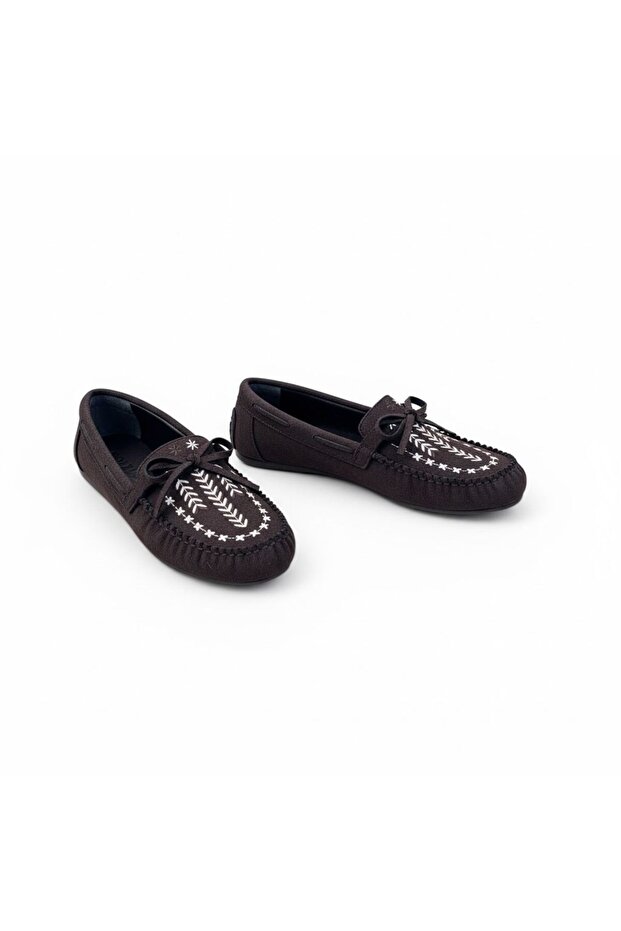 Embroidered Suede Women's Loafer