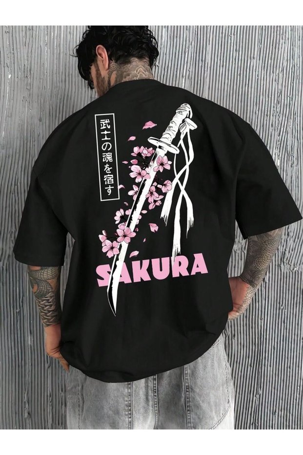 Men Oversize T-Shirt Dark Knight Inspired Print – Streetwear Cotton