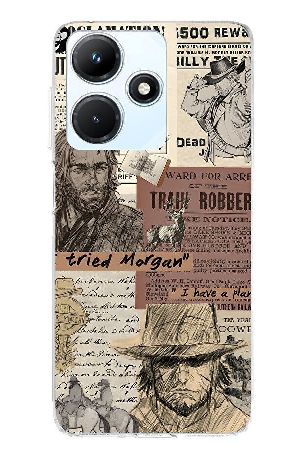 حافظة هاتف إنفينيكس هوت 30i متوافقة مع ويسترن منقوش شفافة - 1