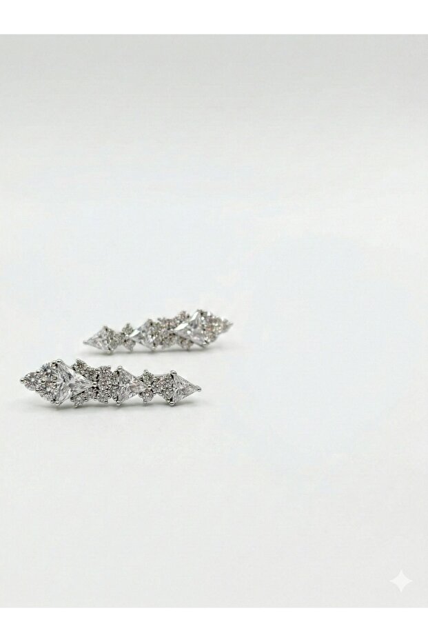3S Linear Silver Earrings - 2