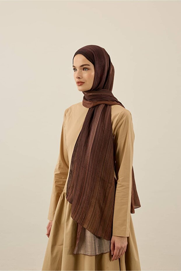 Linevera Desen Bambu Şal - 1