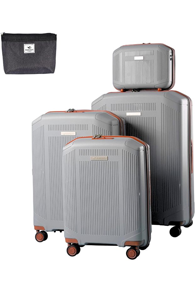 Unbreakable Luggage Unisex, Double Zipper, Expandable, TSA Lock With 4 Double Silent Wheels S