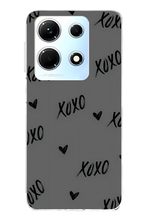 Infinix Note 30 Compatible Xoxo Patterned Transparent Phone Case - 1