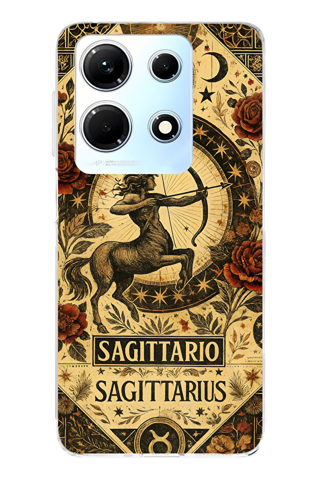 حافظة هاتف شفافة متوافقة مع هاتف Infinix Note 30 من نوع Yay Burcu منقوش - 1