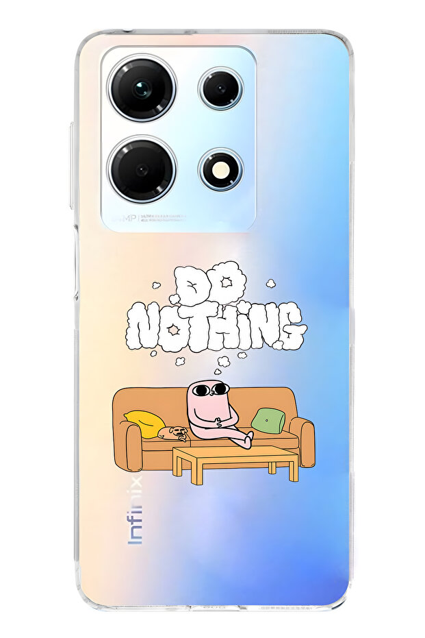 Infinix Note 30 Compatible Do Nothing Patterned Transparent Phone Case - 1
