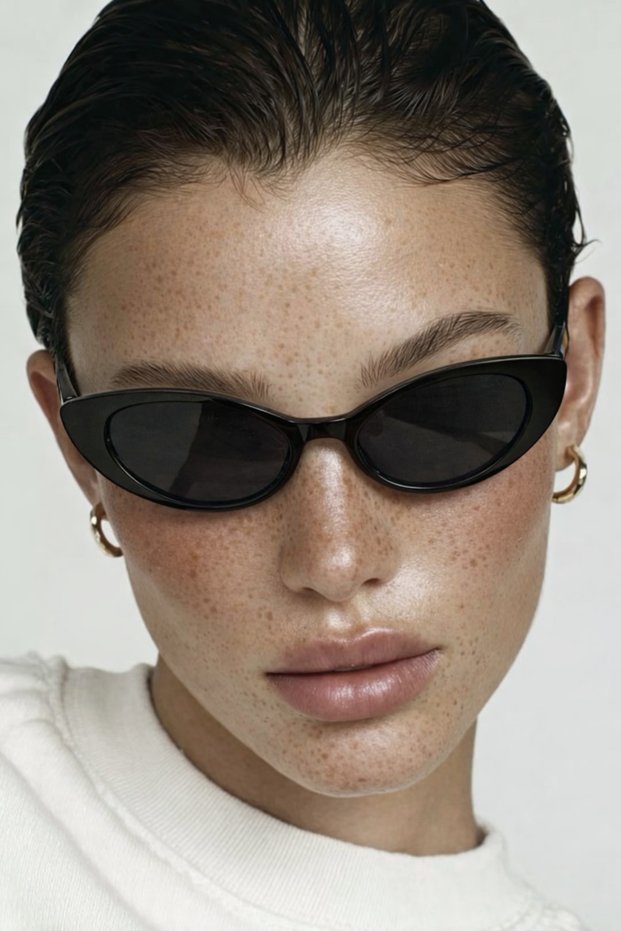 Unisex Women's and Men's Uv400 Protected Cat Eye Sunglasses with Case and Cleaning Cloth as a Gift