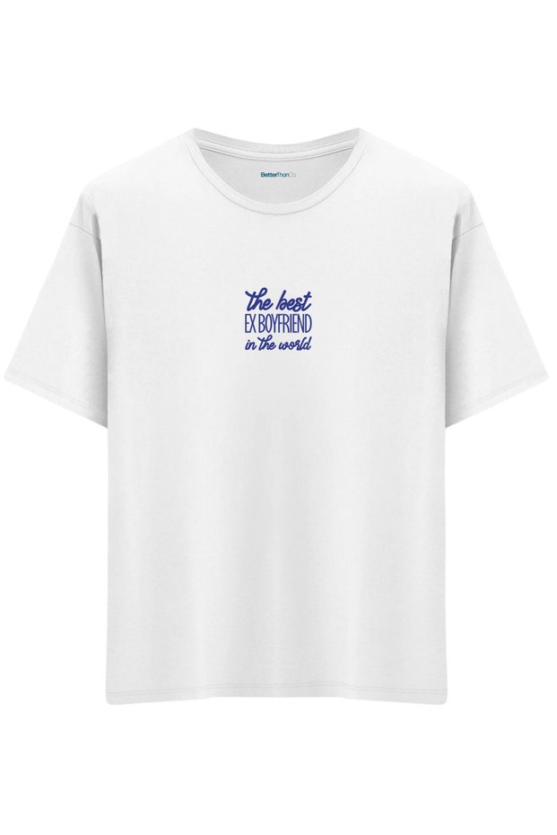 Ex Boyfriend Printed Crew Neck Oversized T-Shirt