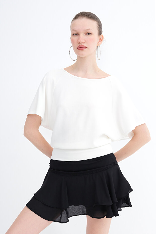 Kayık Yaka Basic T-shirt P4533 - 5