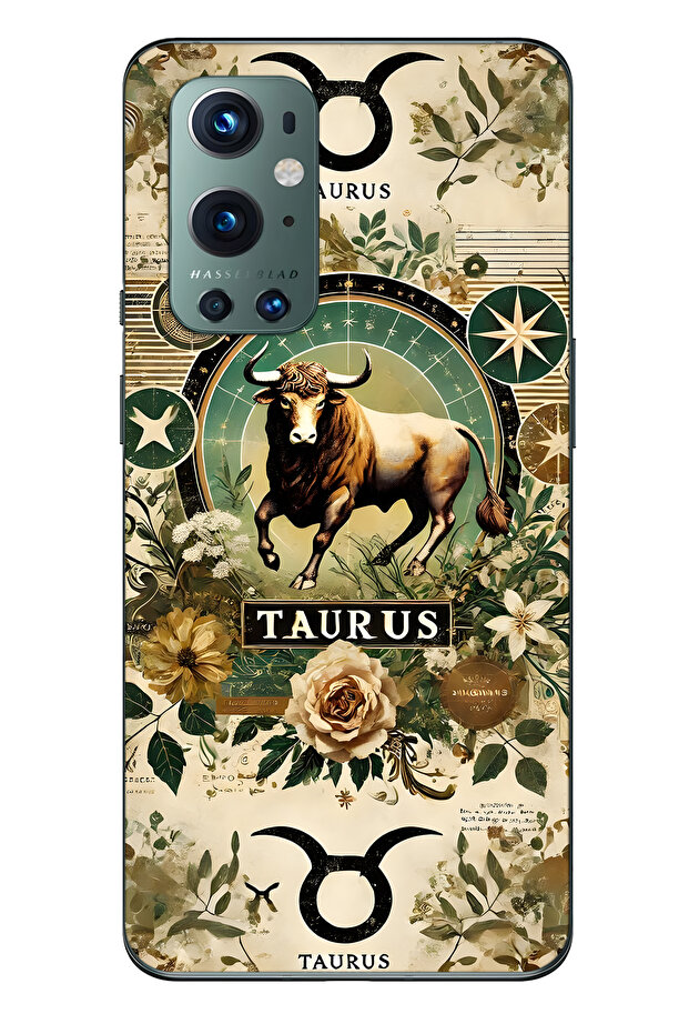 حافظة هاتف شفافة متوافقة مع One Plus 9 Pro من نوع Taurus منقوش - 1