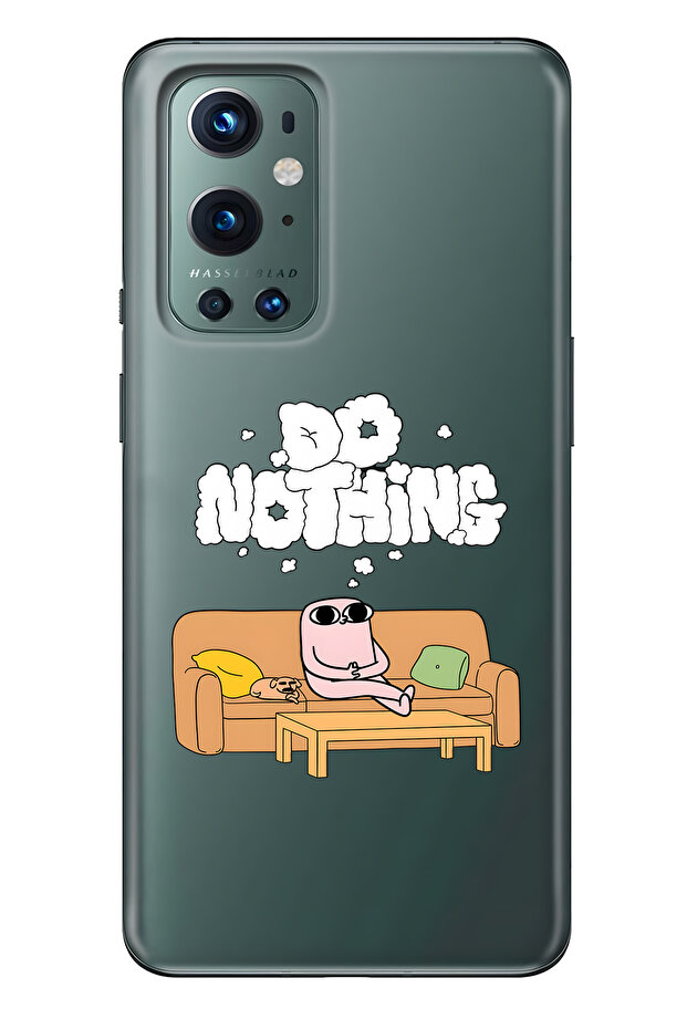 One Plus 9 Pro Compatible Do Nothing Patterned Transparent Phone Case - 1