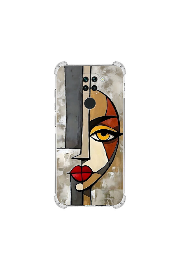 حافظة حماية للزوايا متوافقة مع هاتف Redmi Note 9 بتصميم Metamorphosis UV مطبوع - 1