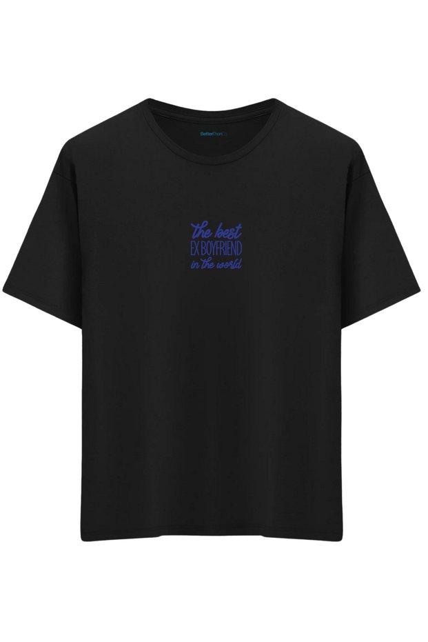 Ex Boyfriend Printed Crew Neck Oversized T-Shirt