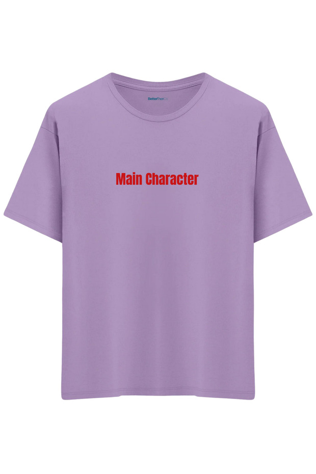 تي شيرت كبير الحجم برقبة دائرية من ماركة Main Character مطبوع
