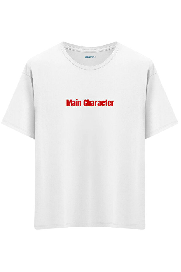 تي شيرت كبير الحجم برقبة دائرية من ماركة Main Character مطبوع