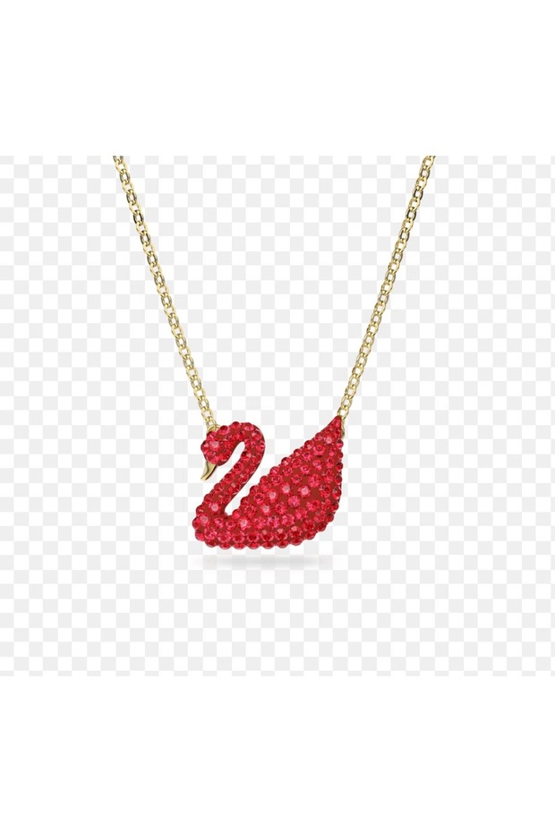 Swan Pink Color Steel Necklace