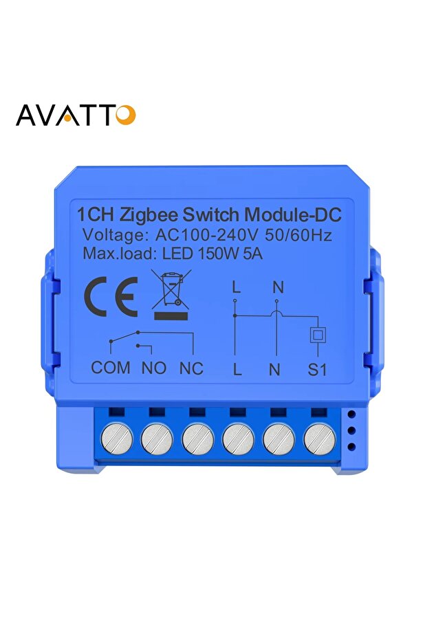 وحدة التبديل أحادية القناة من نوع Tuya ZigBee Kurukontak DC