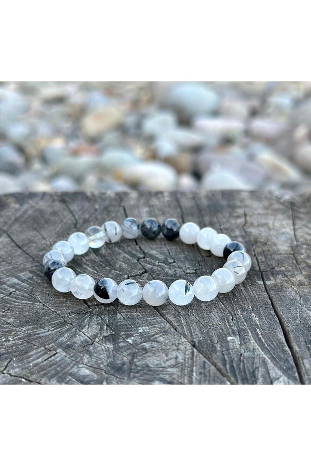 8 mm Rutilli Quartz Stone Men's Women's Natural Stone Bracelet a Quality