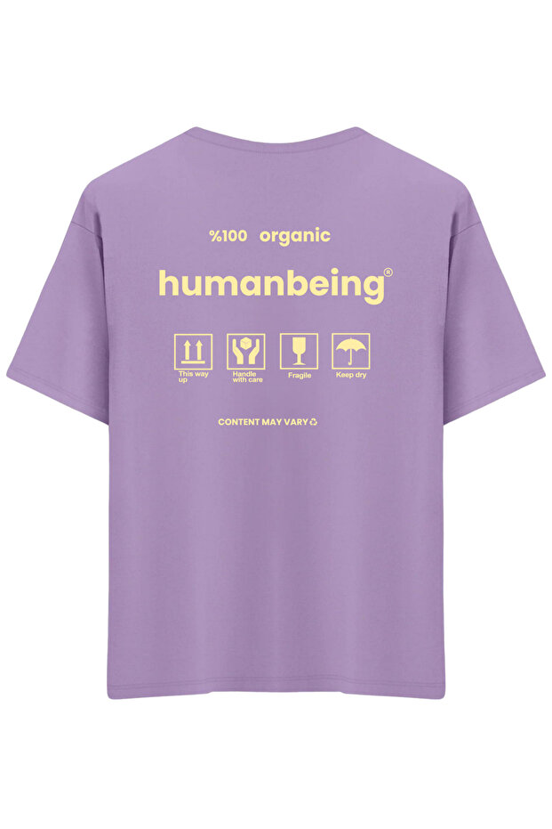 تي شيرت Humanbeing مطبوع ذو ياقة دائرية كبير الحجم
