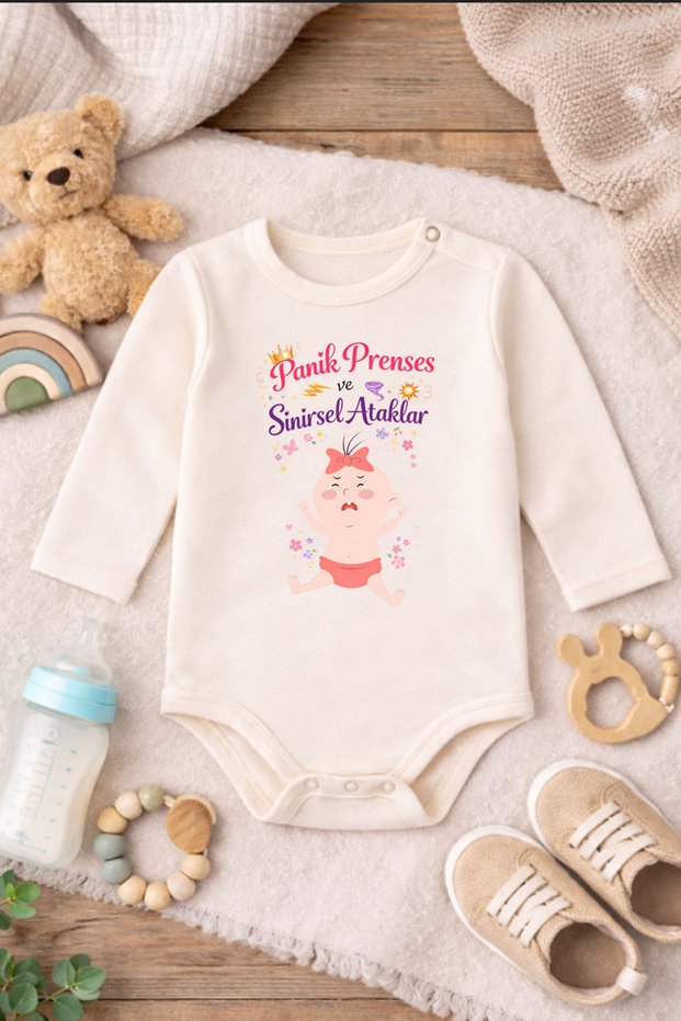 Baby Bodysuit with Funny Writing Iprenses Baby B Printed 100% P Cotton Bodysuit (Newborn & Baby)