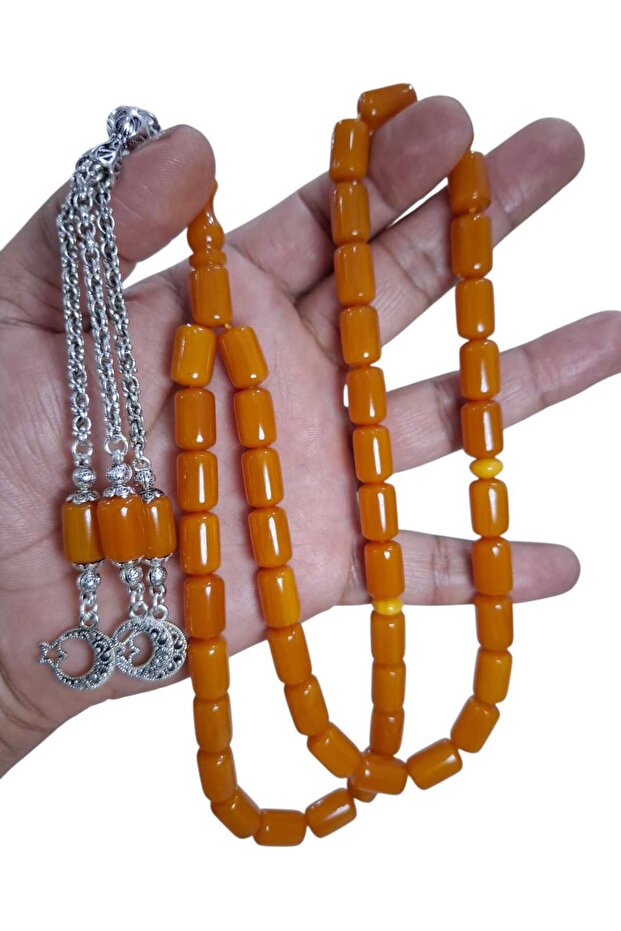 Original Squeeze Amber 9*14 mm 45 Habbe Prayer Beads Suitable for Daily Use