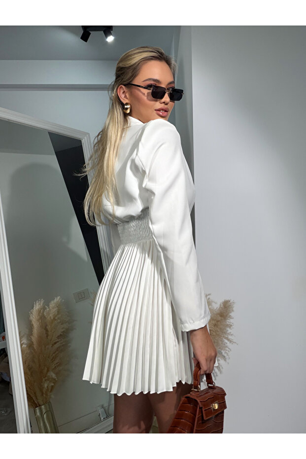 Spring dress with Pleated - 3