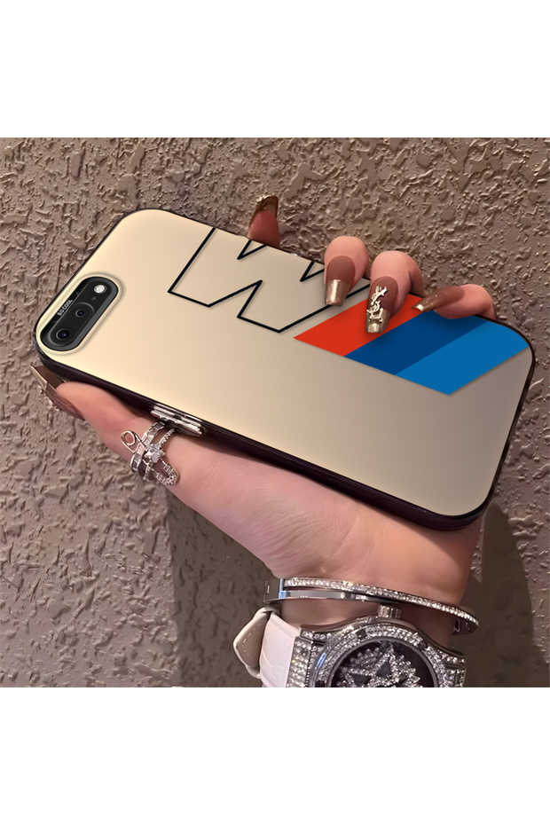حافظة سيليكون متوافقة مع هاتف iPhone 7 Plus ذات حافة صلبة ومضادة للسقوط BMW منقوش - 2