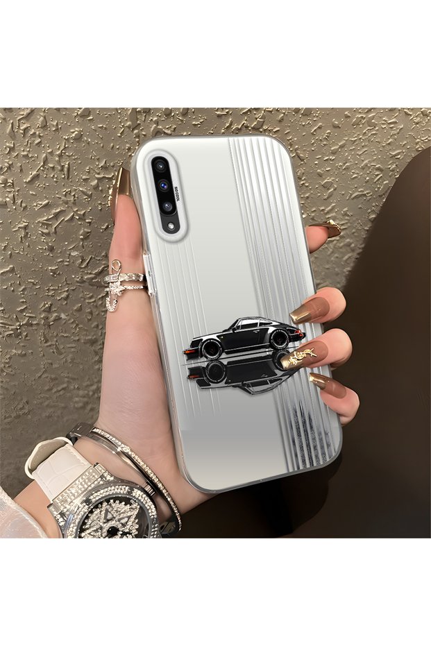 Samsung Galaxy A50S Compatible Silicone Edge Hard Back Anti-Fall Phone Case Classic Car
