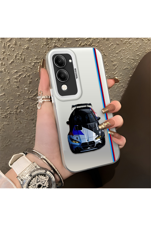 Vivo Y29S Compatible Silicone Edge Hard Back Anti-Fall Phone Case Bmw M5 Patterned