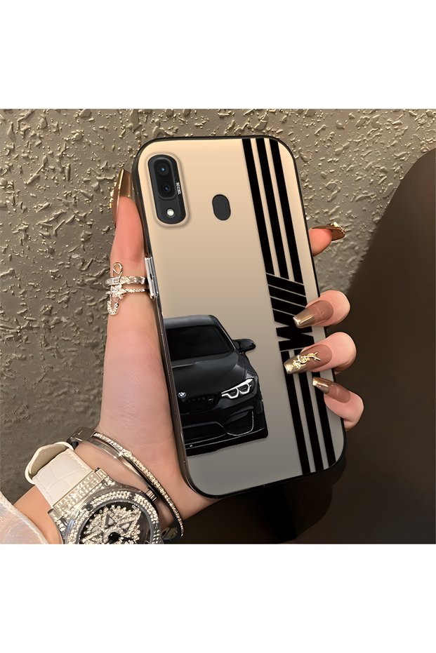 Samsung Galaxy A30 Compatible Phone Case Bmw Patterned Silicone Edge Hard Back Anti Fall