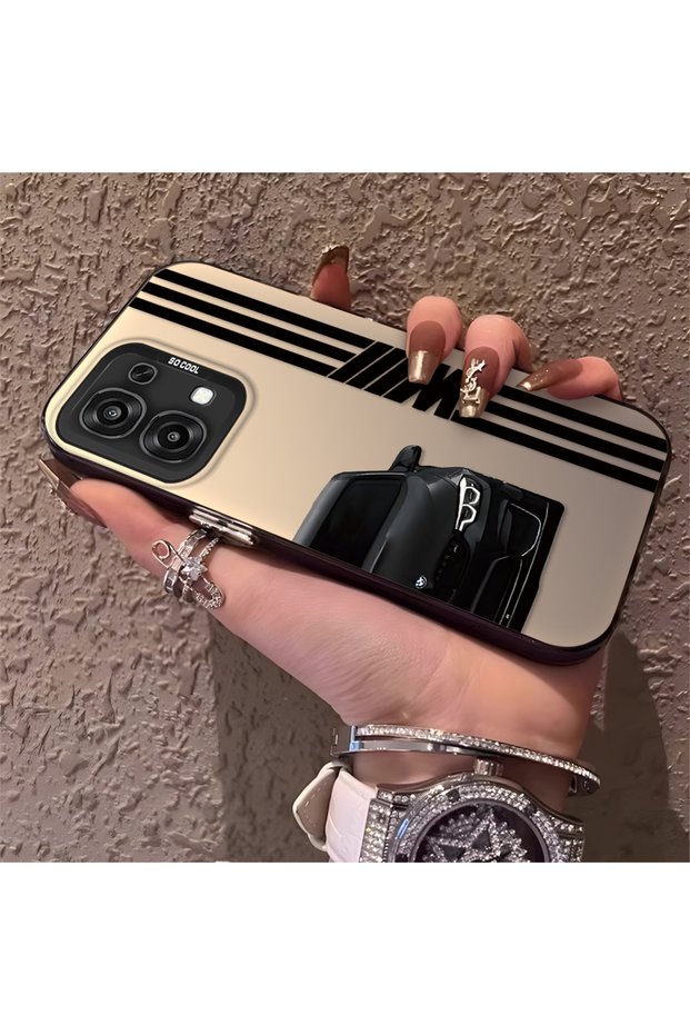 Phone Case Compatible with Oppo A6 Pro 5g Bmw Patterned Silicone Edge Hard Back Anti Falling