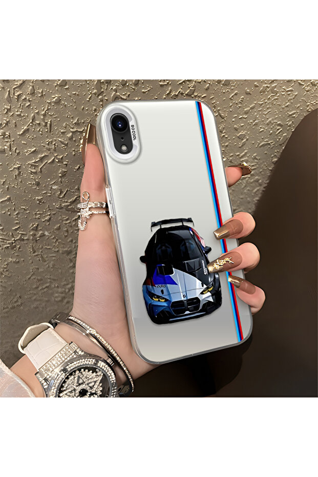iPhone Xr Compatible Silicone Edge Hard Back Anti-Fall Phone Case Bmw M5 Patterned