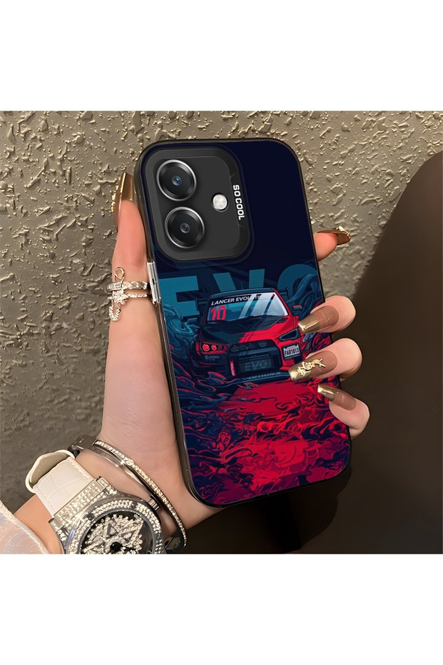 Oppo A3 4g Compatible Silicone Edge Hard Back Anti-Fall Case Classic Car