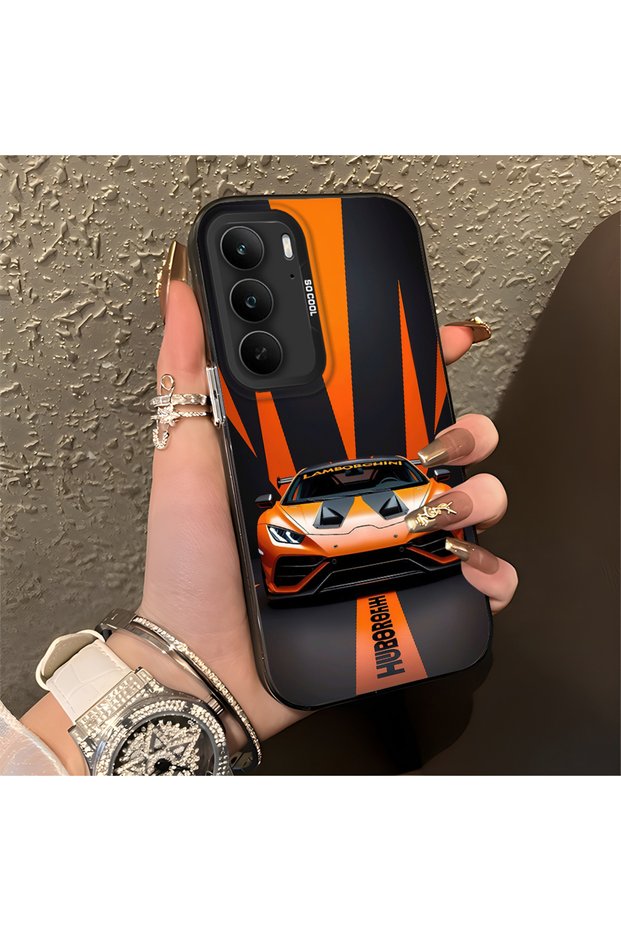 Realme C75 Compatible Silicone Edge Hard Back Anti-Fall Phone Case Lamborghini