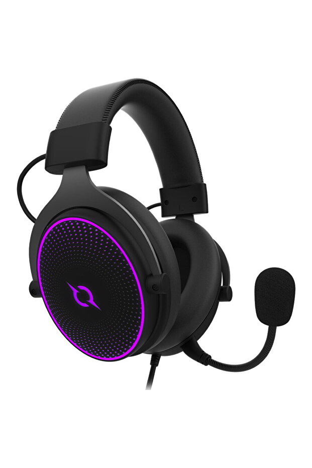 Headset, Wired, LED, Negru - 2
