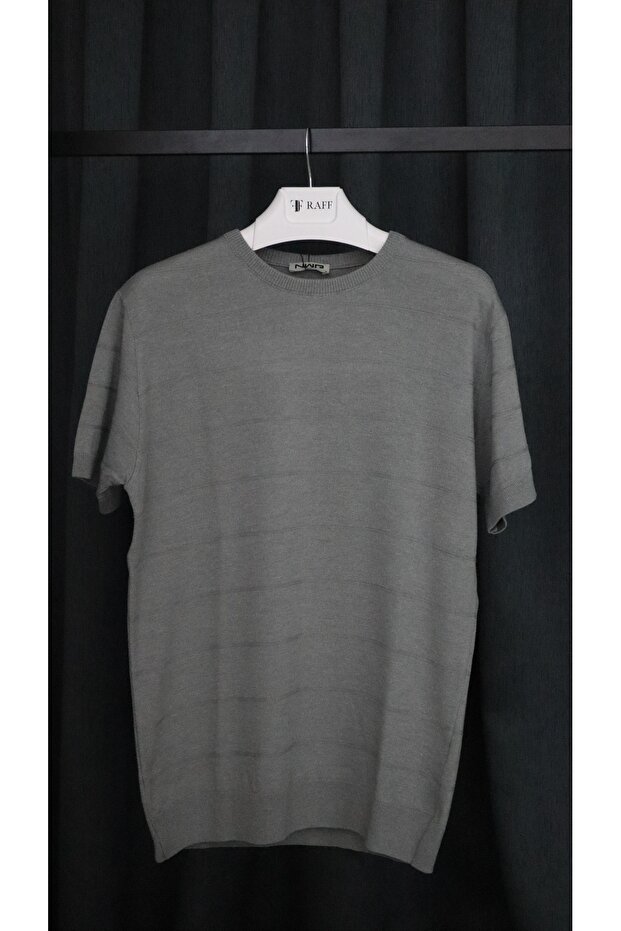 Men's Striped Knitwear T-Shirt